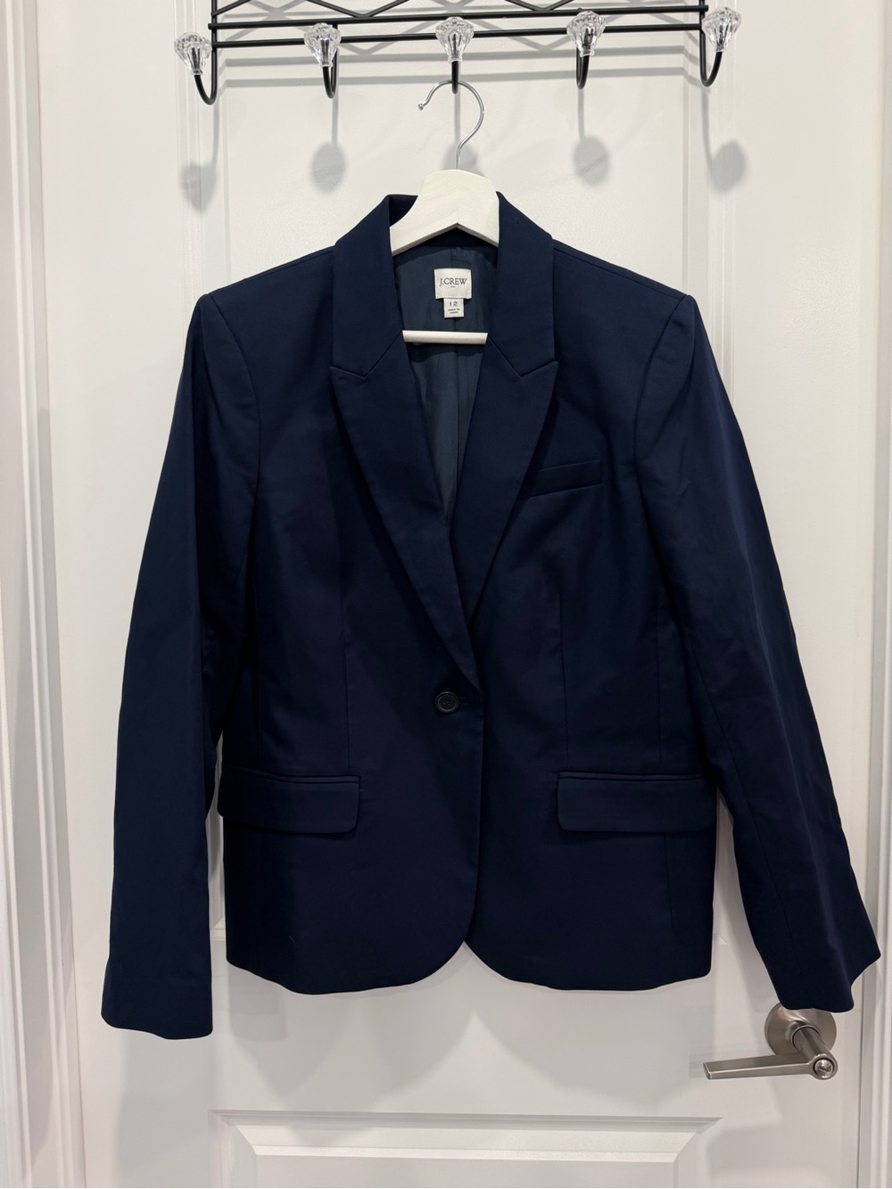 J. Crew Women's Navy Single-Button Blazer Size 12